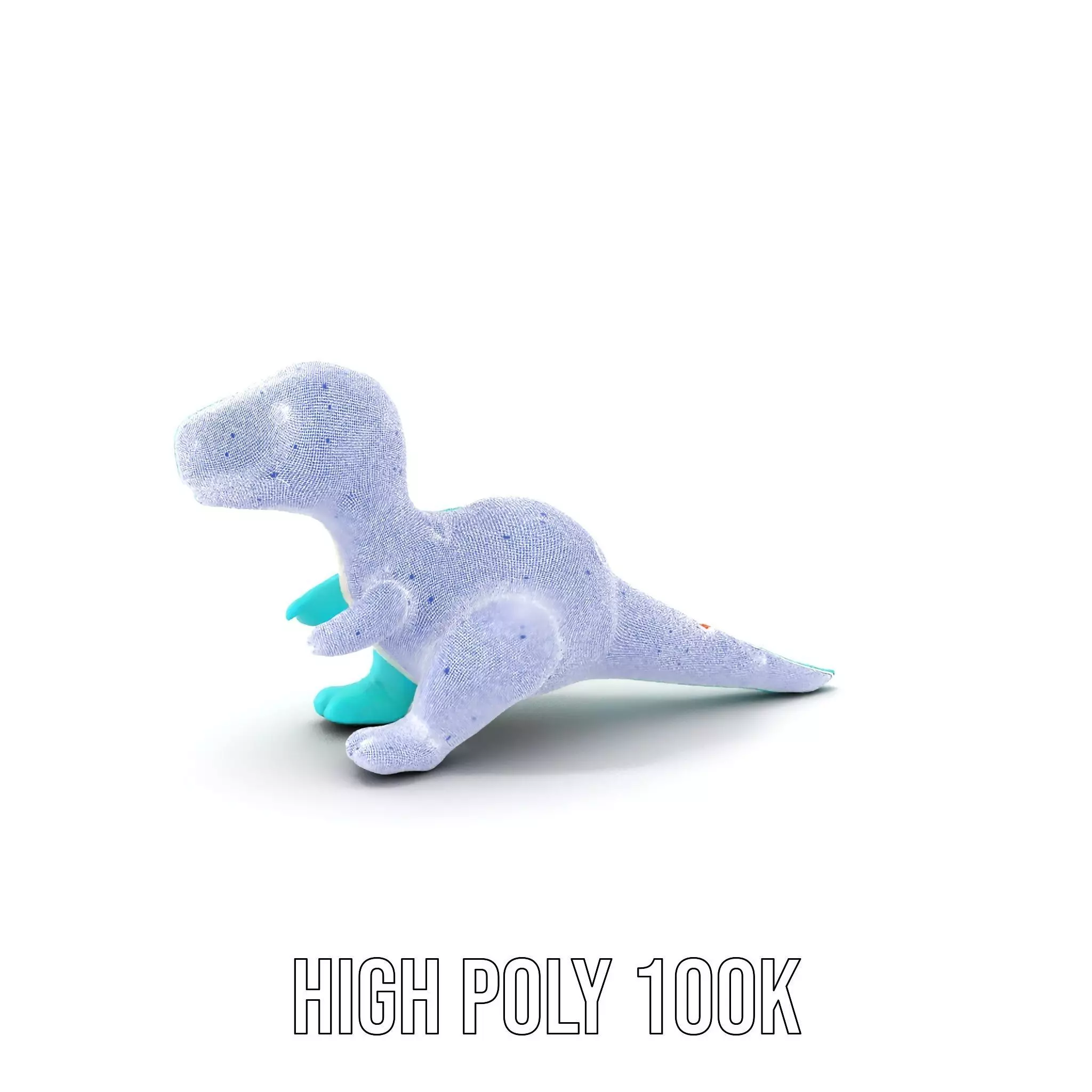 Spotted Teal Dinosaur model pack Low-poly 3D model_5