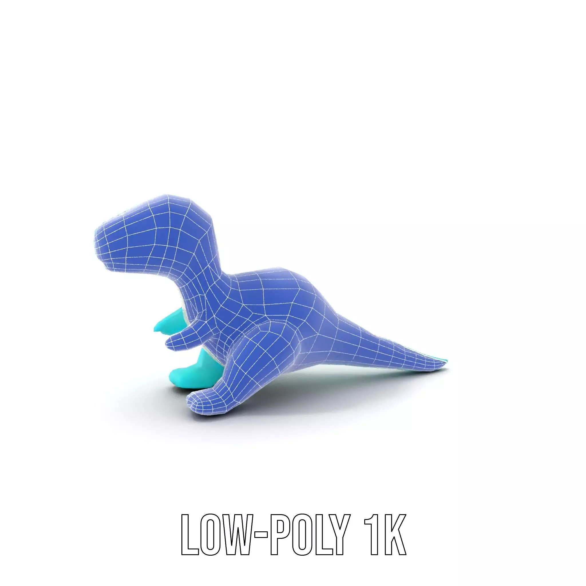 Spotted Teal Dinosaur model pack Low-poly 3D model_13
