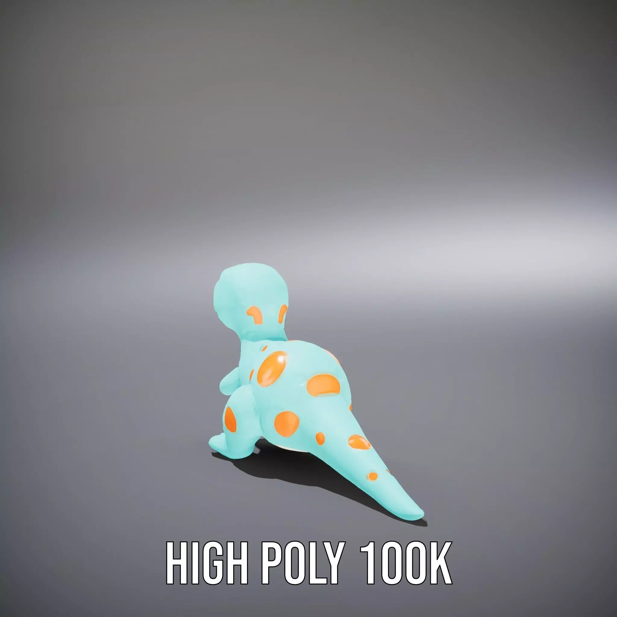 Spotted Teal Dinosaur model pack Low-poly 3D model_11