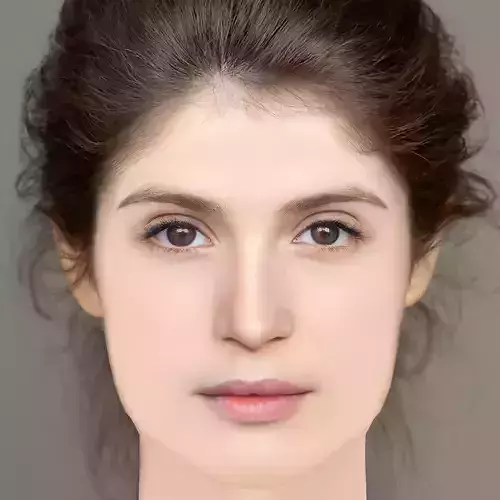 Gemma Arterton Head - No Hair - Low poly head for game