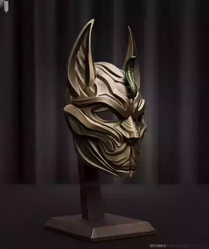 Stylized Anubis Mask STL High Detail 3D Print 3D print model