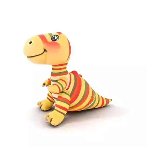 Striped Dinosaur Plush model pack