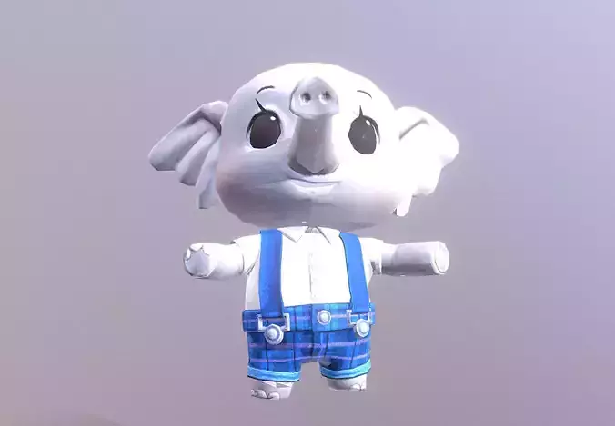 LITTLE ELEPHANT AVATAR Idle Jump Fbx Pbr Animated