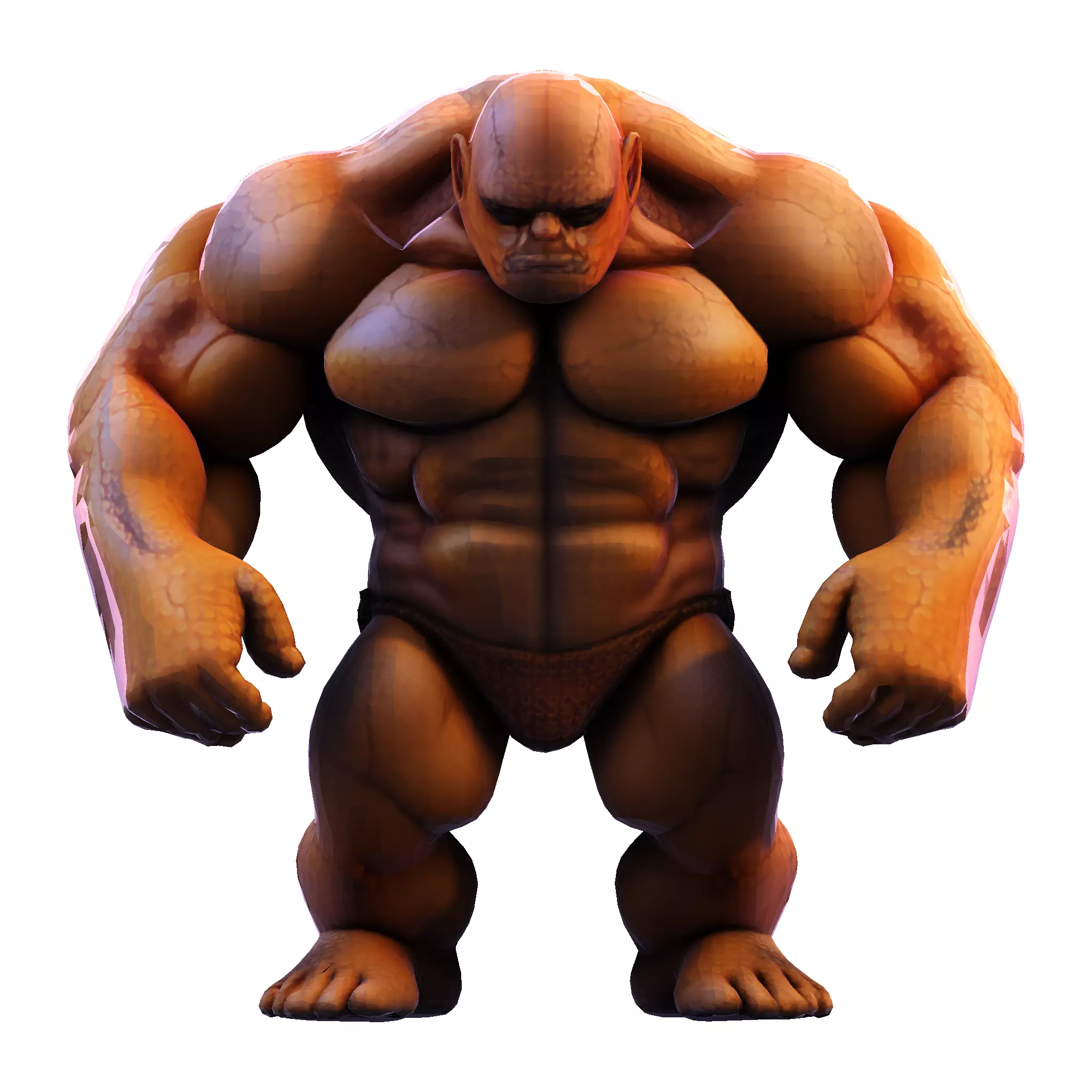 Stylized Chibi Stone Titan 3D print model_17