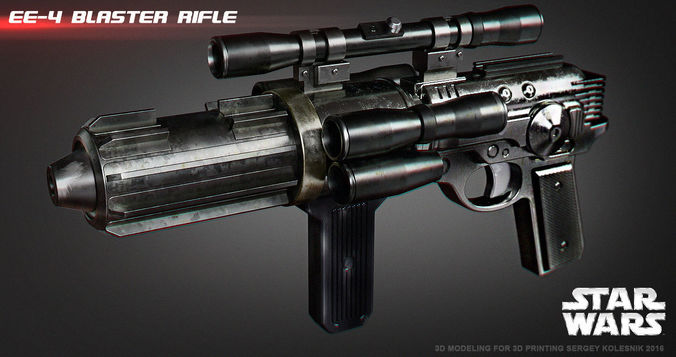EE-4 blaster rifle 3D print model