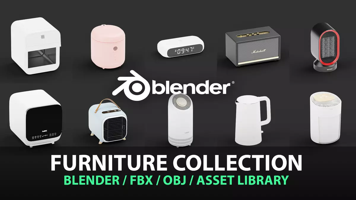 Electronic set model collection 213 Free 3D model_0