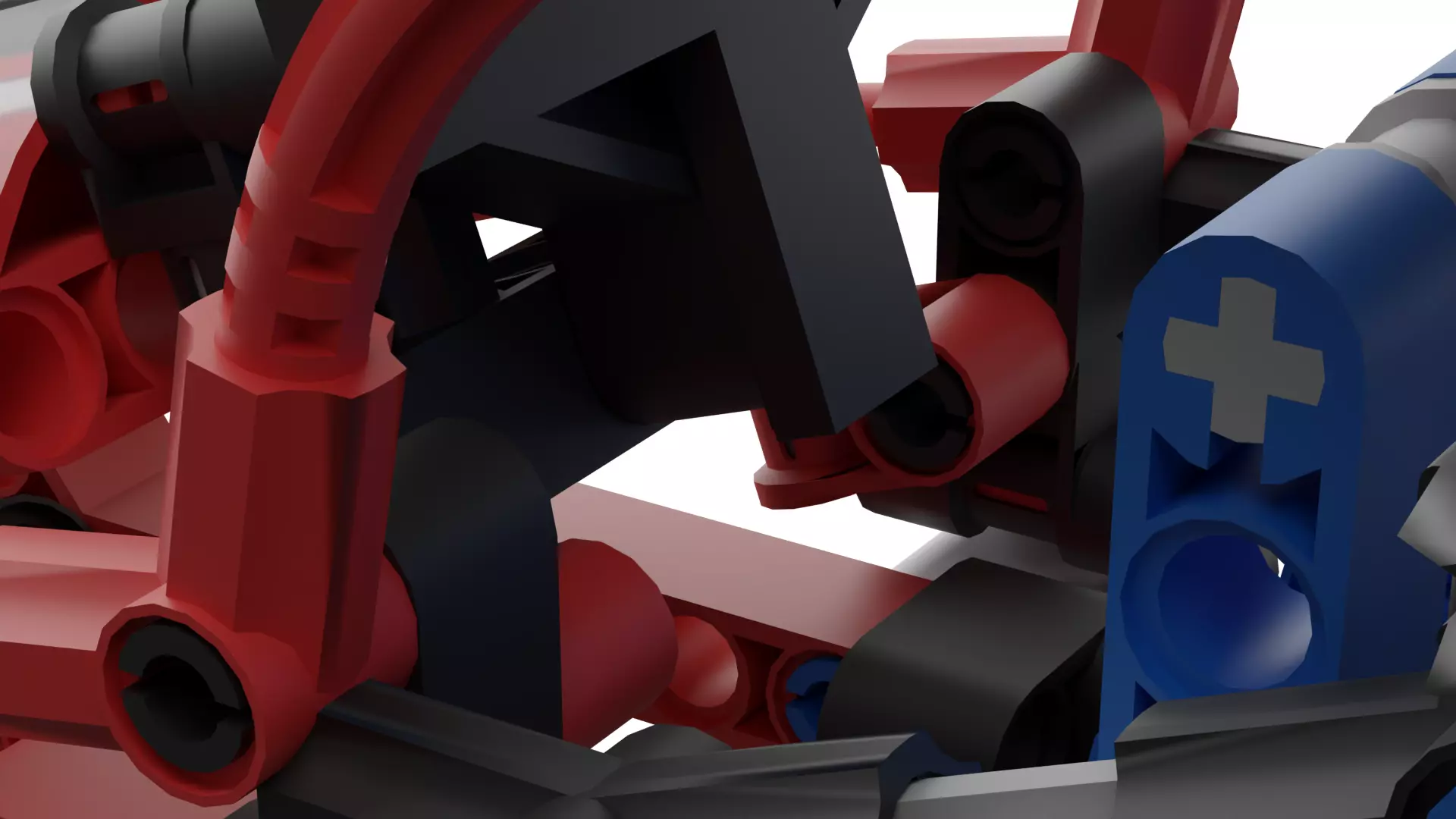 Lego Helicopter Low-poly 3D model_7