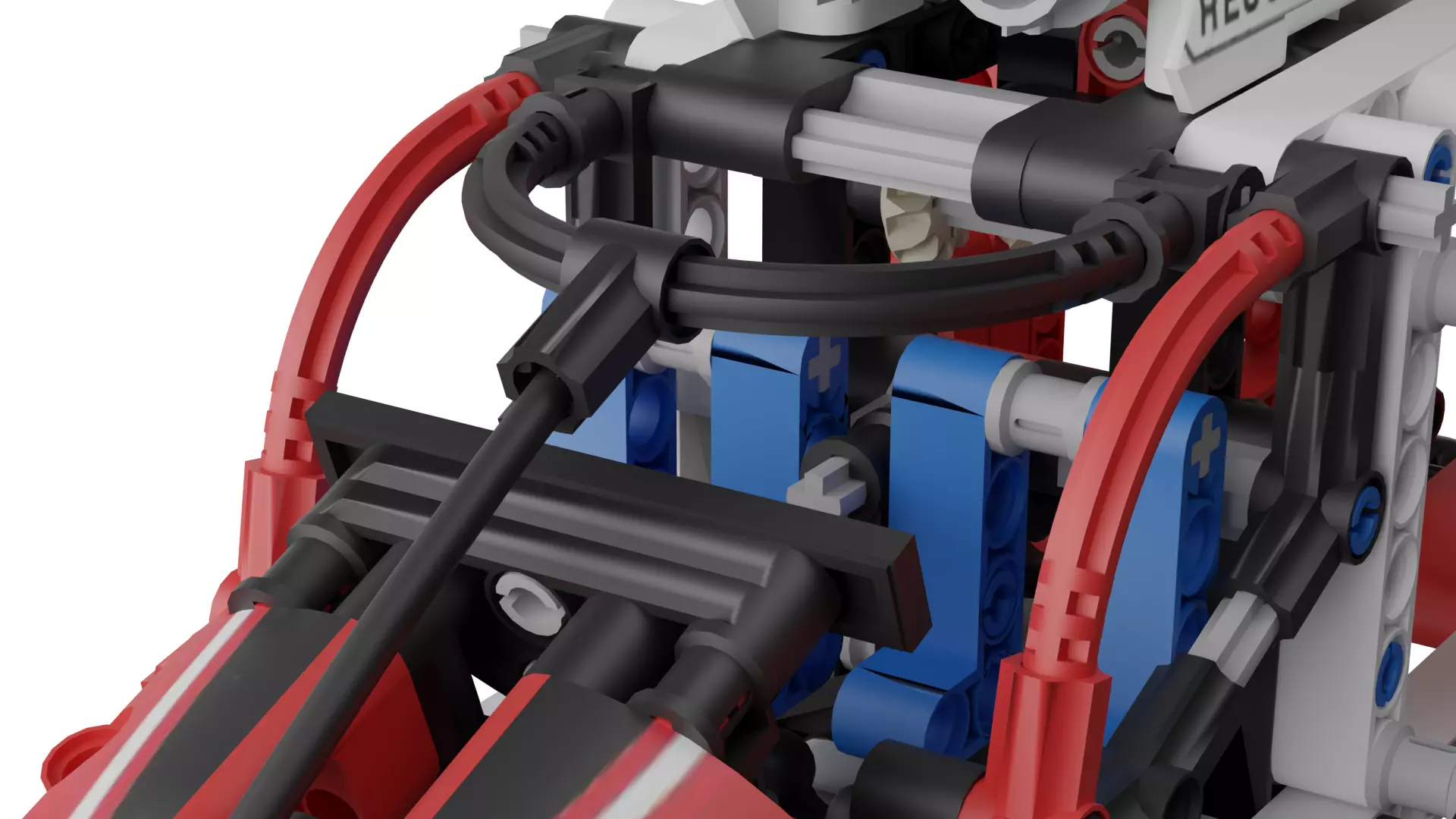 Lego Helicopter Low-poly 3D model_8