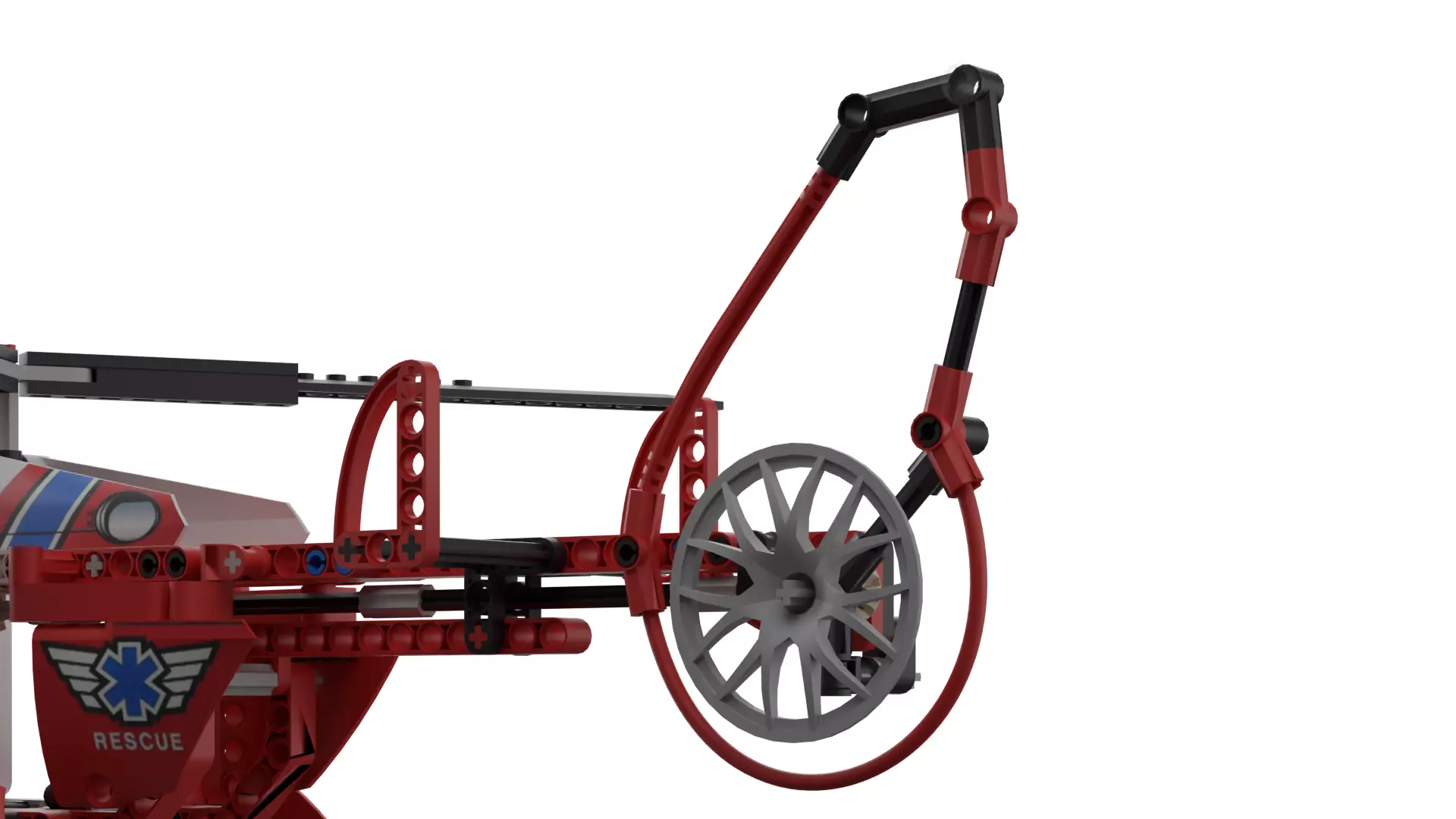 Lego Helicopter Low-poly 3D model_6