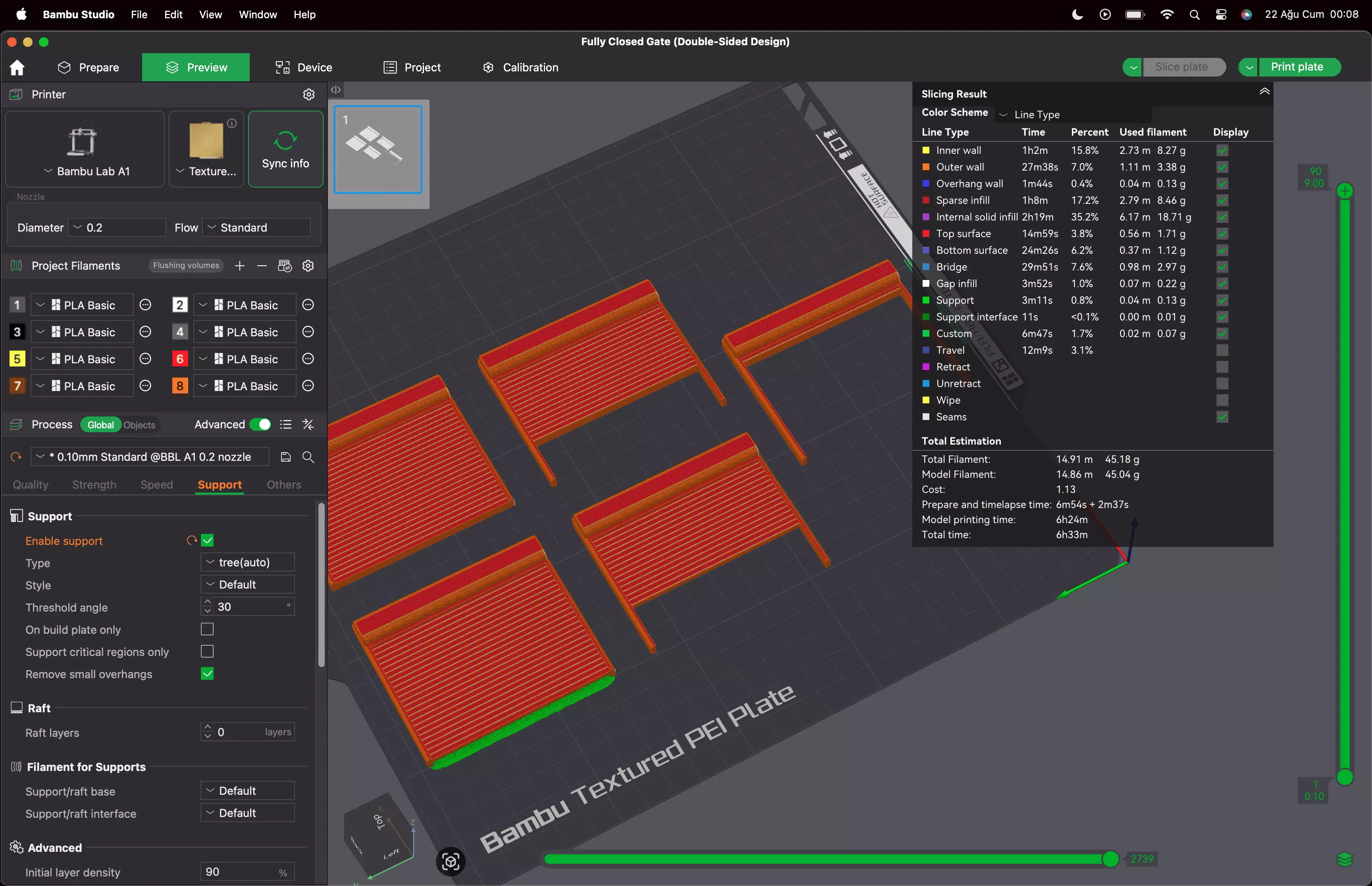 1-64 Scale Roll-Up Garage Door Set - Diorama Shutter Gate 3D print model_8