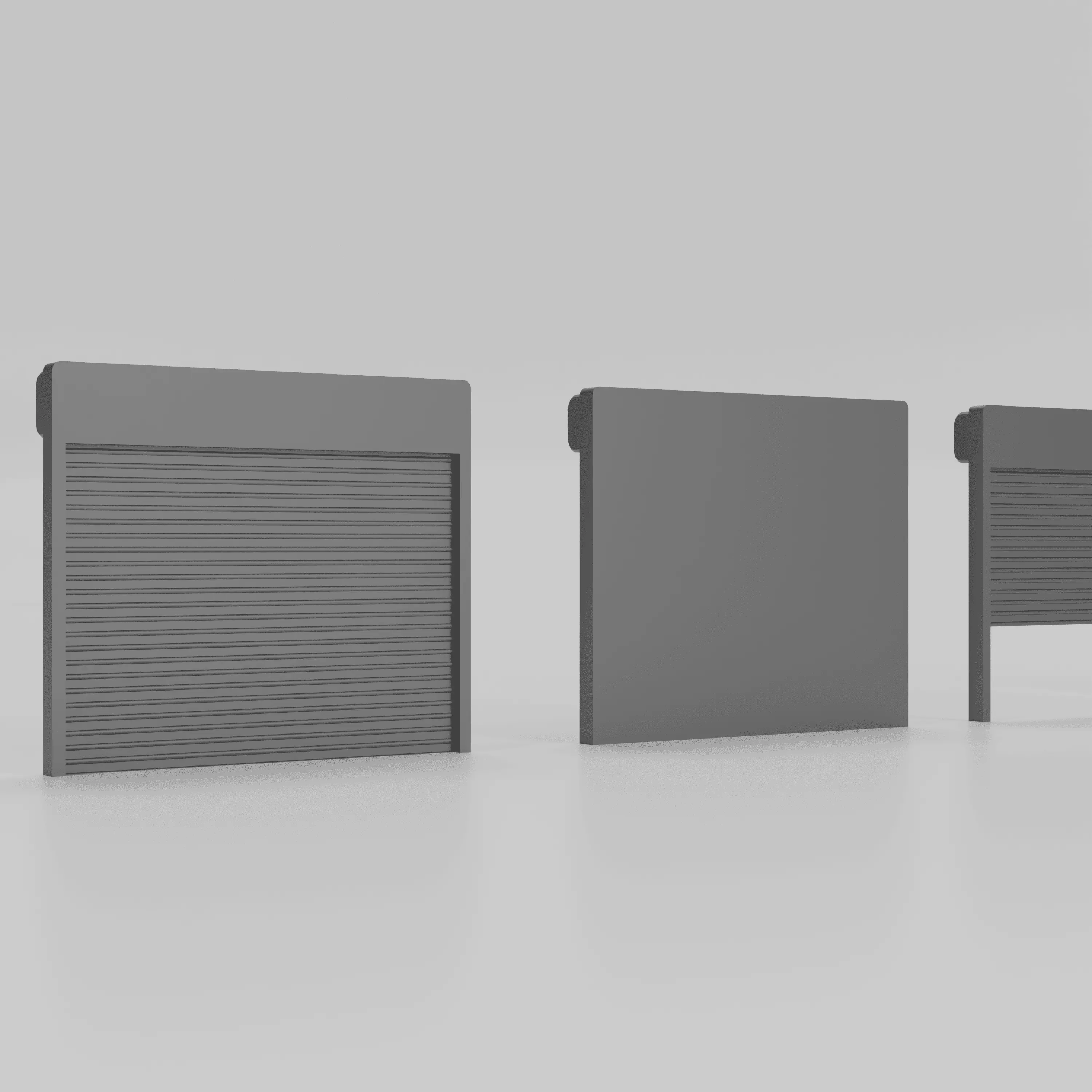 1-64 Scale Roll-Up Garage Door Set - Diorama Shutter Gate 3D print model_6