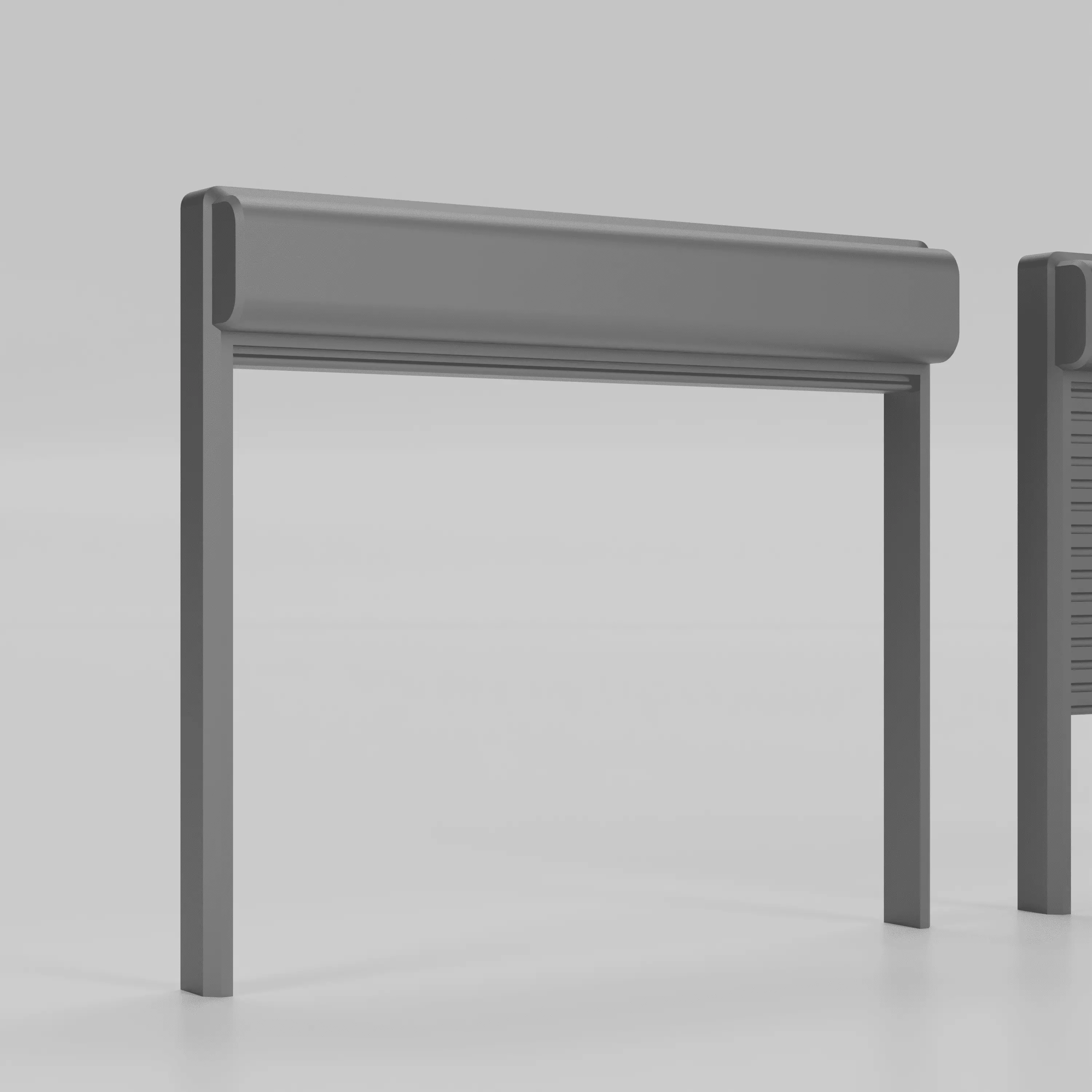 1-64 Scale Roll-Up Garage Door Set - Diorama Shutter Gate 3D print model_3