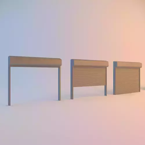 1-64 Scale Roll-Up Garage Door Set - Diorama Shutter Gate  