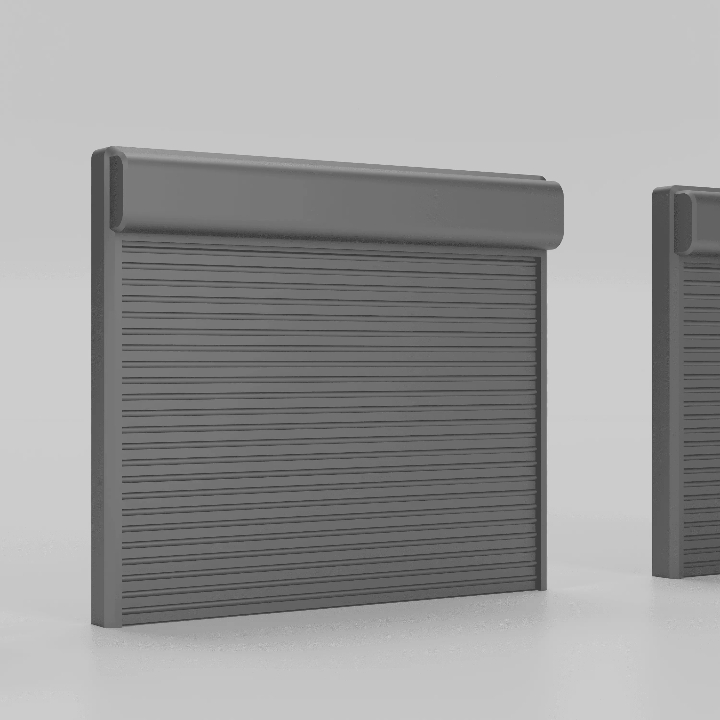 1-64 Scale Roll-Up Garage Door Set - Diorama Shutter Gate 3D print model_4