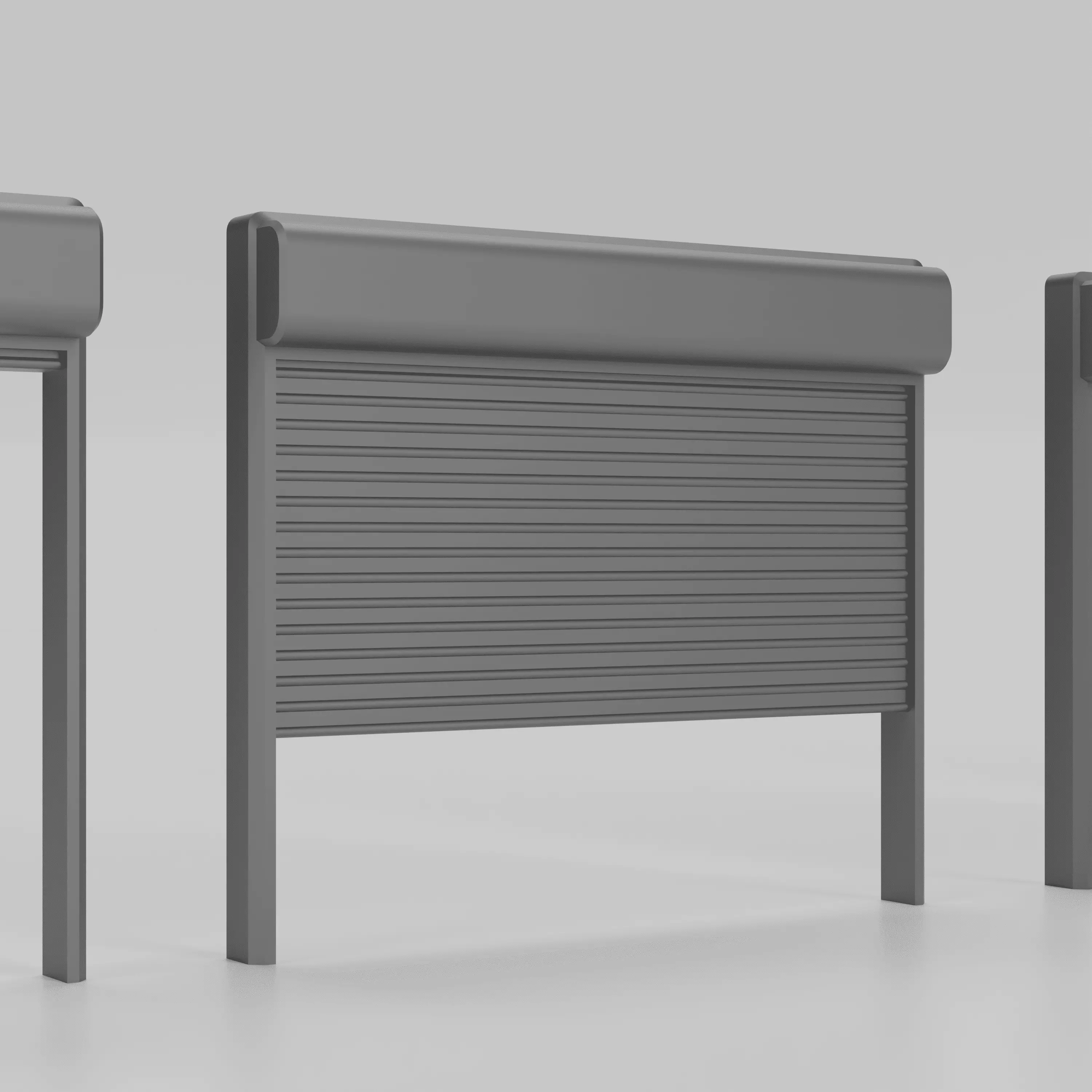 1-64 Scale Roll-Up Garage Door Set - Diorama Shutter Gate 3D print model_2