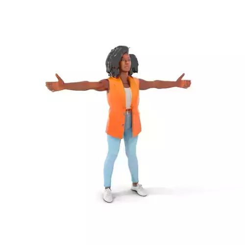 Vibrant Orange Jacket model pack