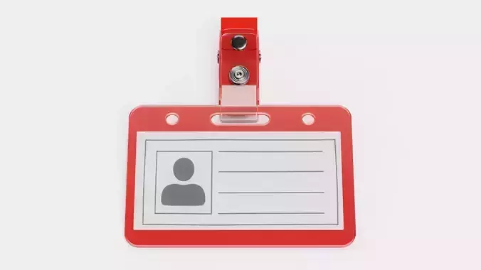 Name Badge Holder V3 - Plastic ID Sleeve with Clip
