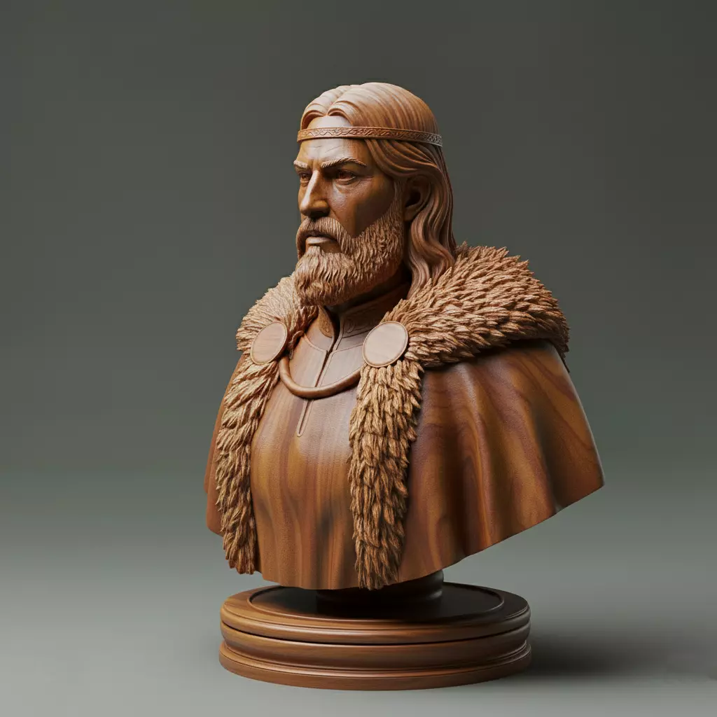 Medieval Scottish King Chess Piece 3D print model_0