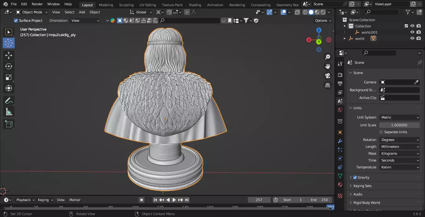 Medieval Scottish King Chess Piece 3D print model_7