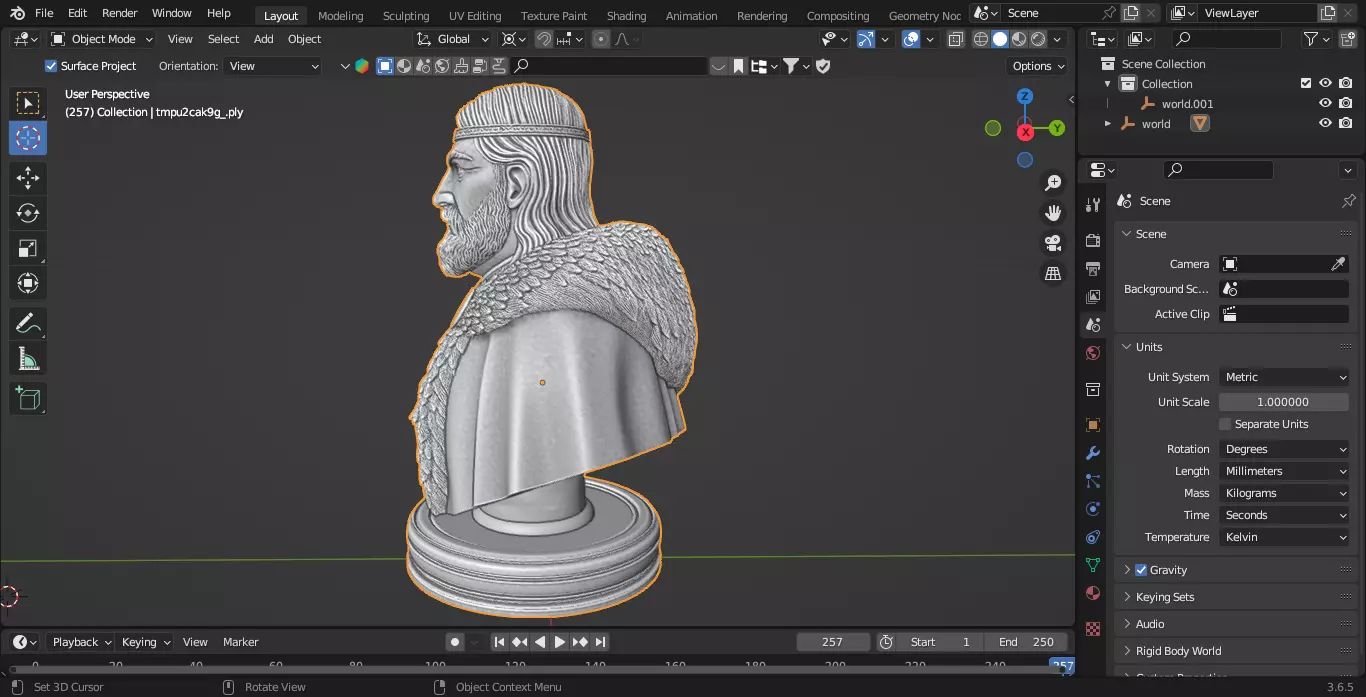 Medieval Scottish King Chess Piece 3D print model_4