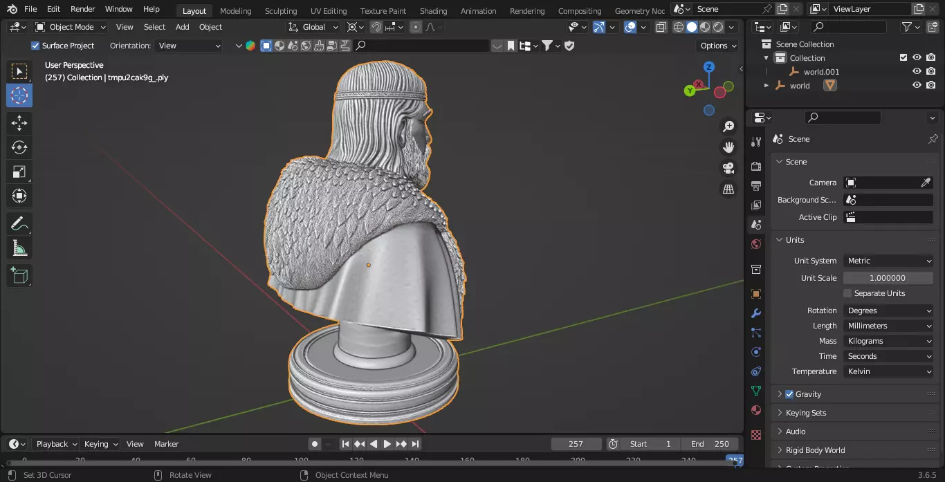 Medieval Scottish King Chess Piece 3D print model_6