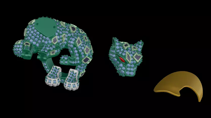 Panther Ring 3D print model_2