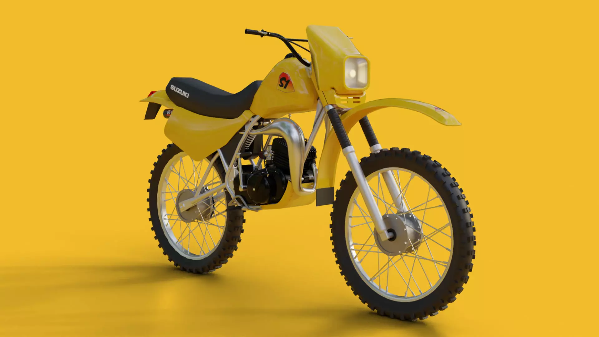 Suzuki S1 - Vintage moped 3D model