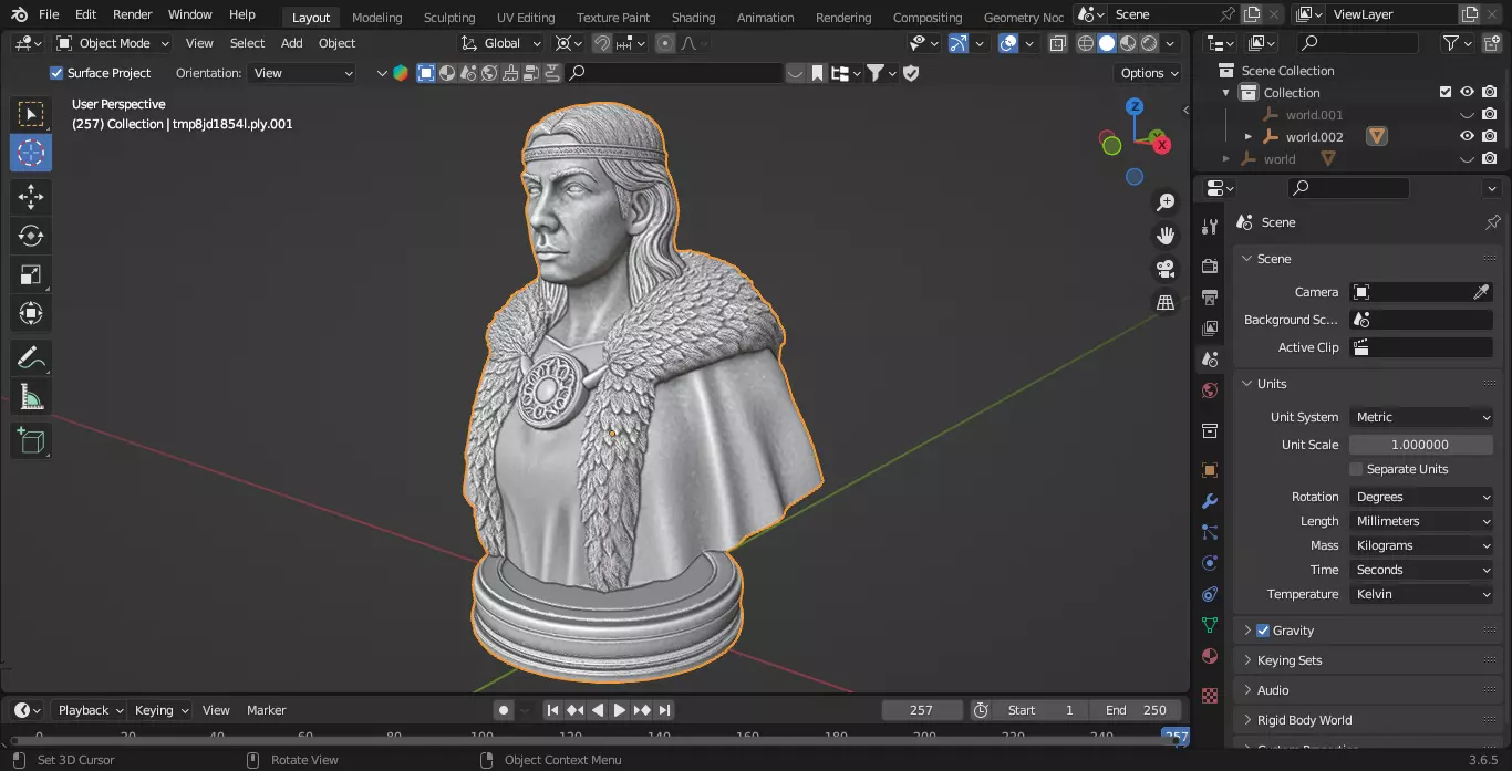 Medieval Scottish Queen Chess Piece 3D print model_1