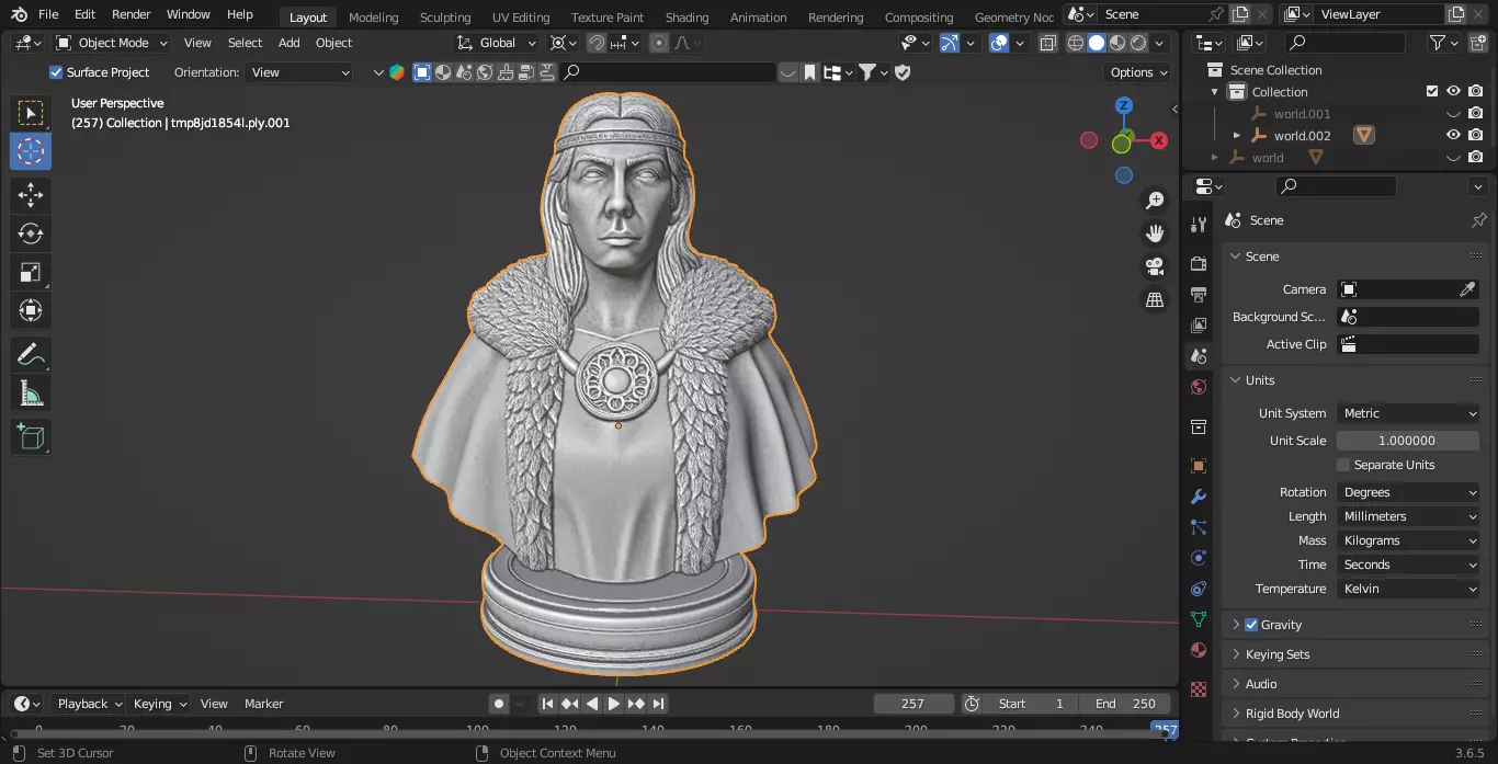 Medieval Scottish Queen Chess Piece 3D print model_2