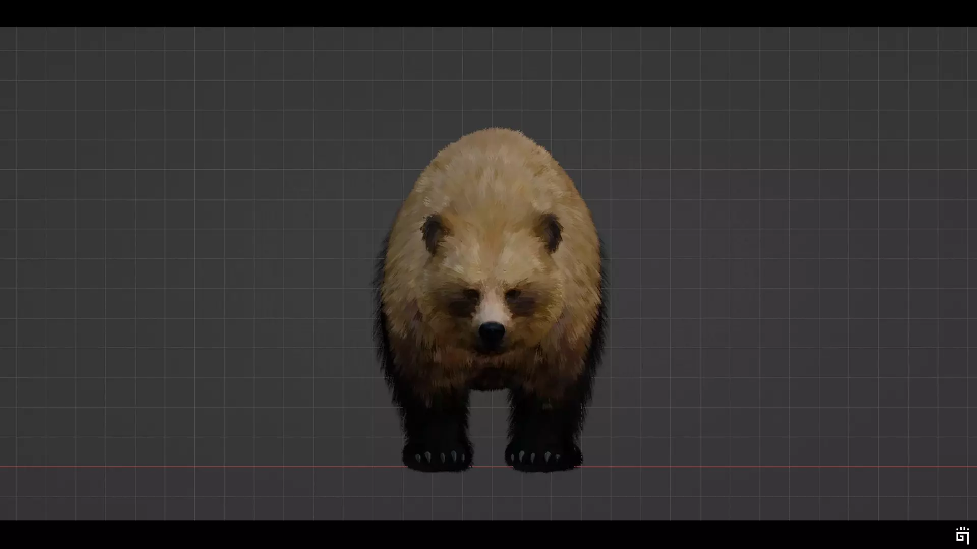 Forest Brown Bear Low-poly 3D model_3