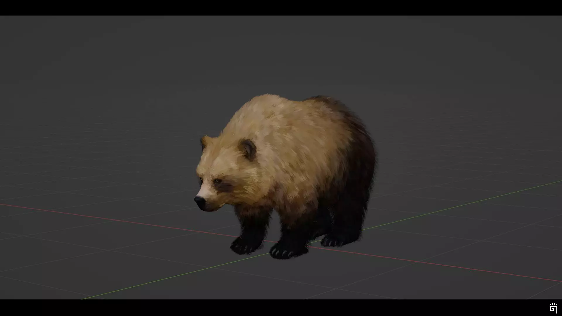 Forest Brown Bear Low-poly 3D model_4