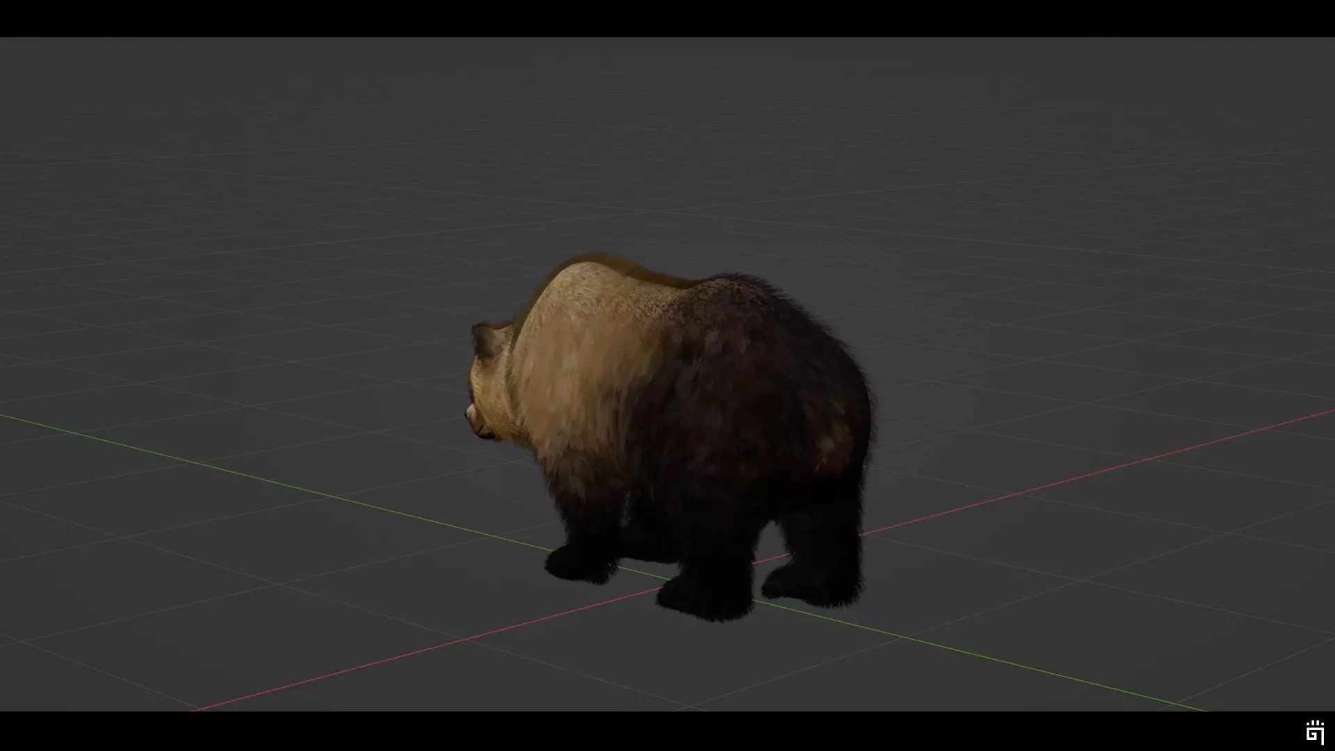 Forest Brown Bear Low-poly 3D model_6
