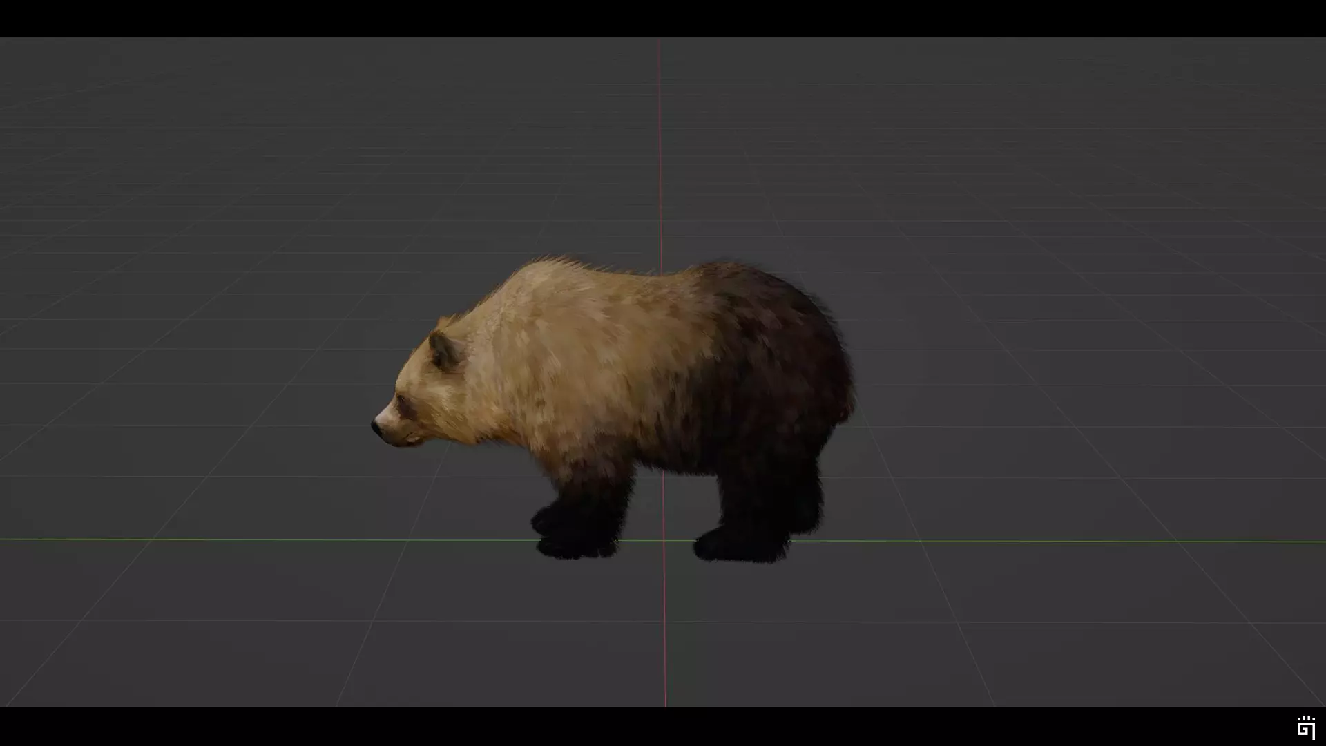 Forest Brown Bear Low-poly 3D model_5