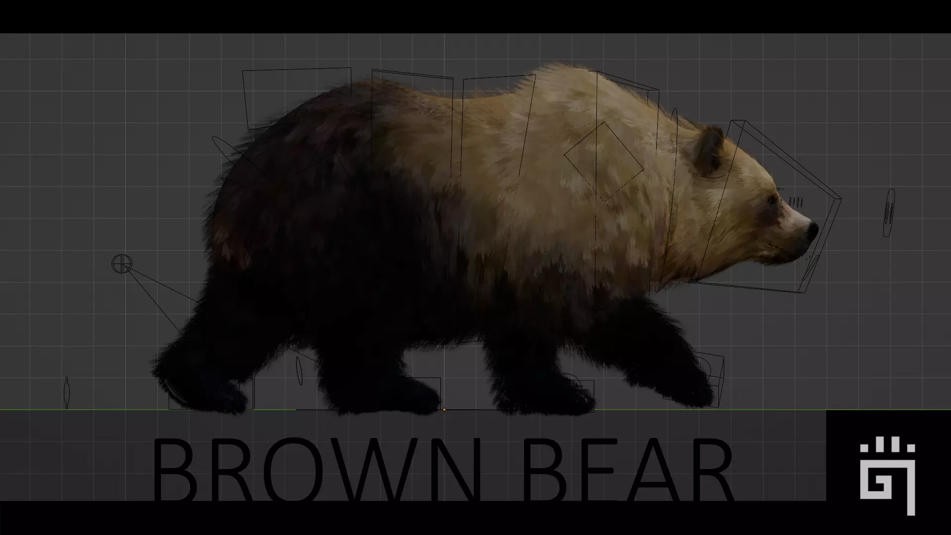 Forest Brown Bear Low-poly 3D model_0