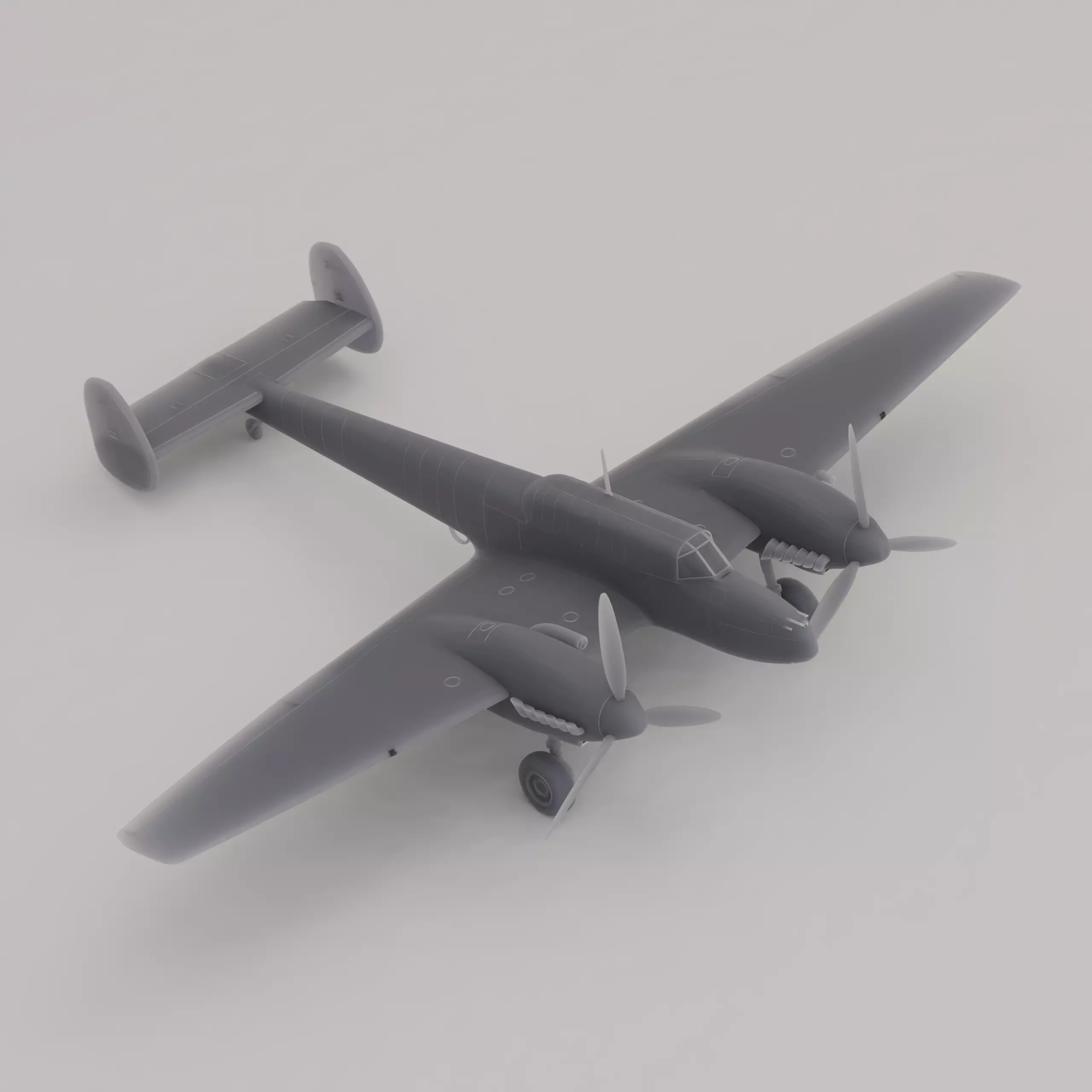 Messerschmitt Bf 110 Fighter-bomber Germany WWII 1936 3D print model_2