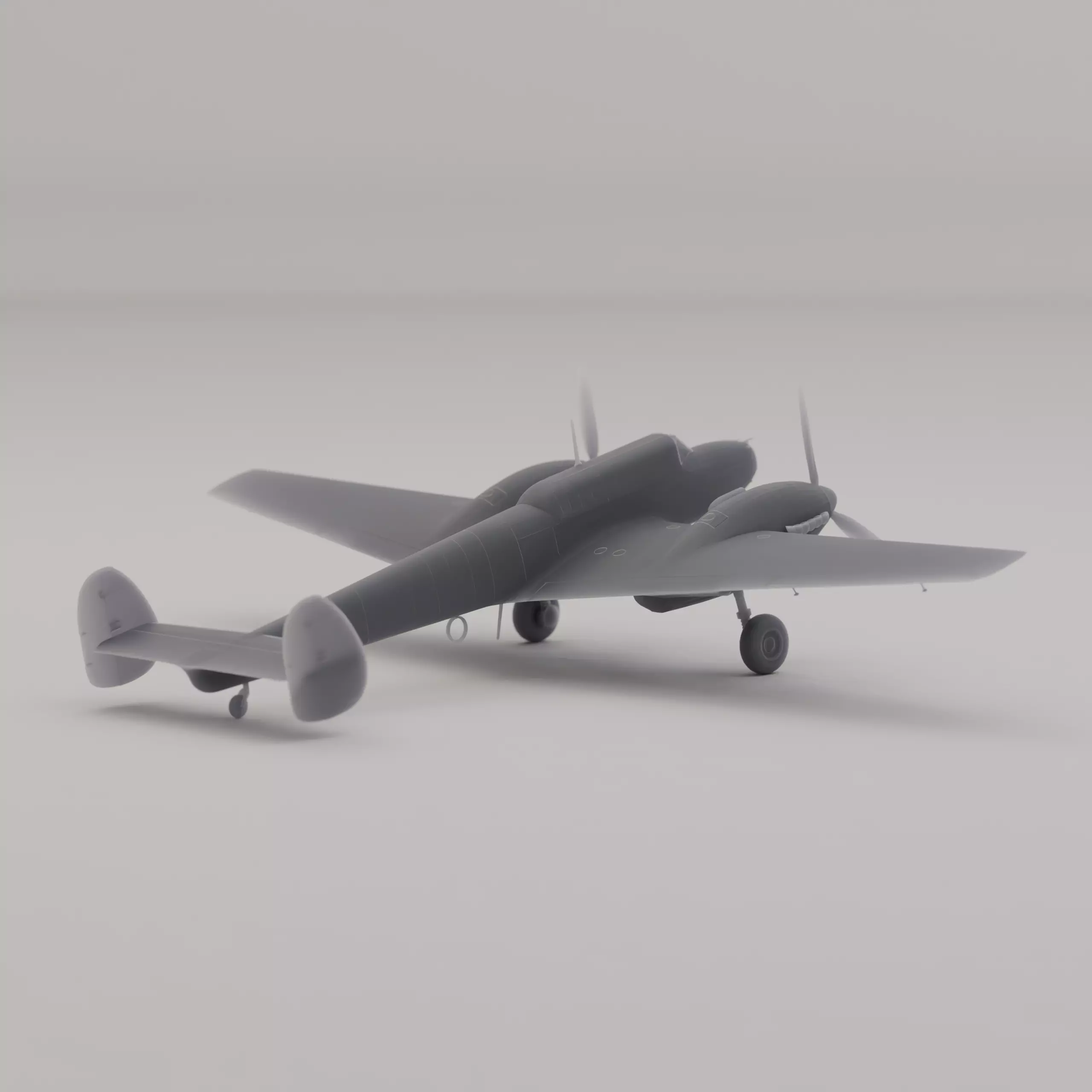 Messerschmitt Bf 110 Fighter-bomber Germany WWII 1936 3D print model_3