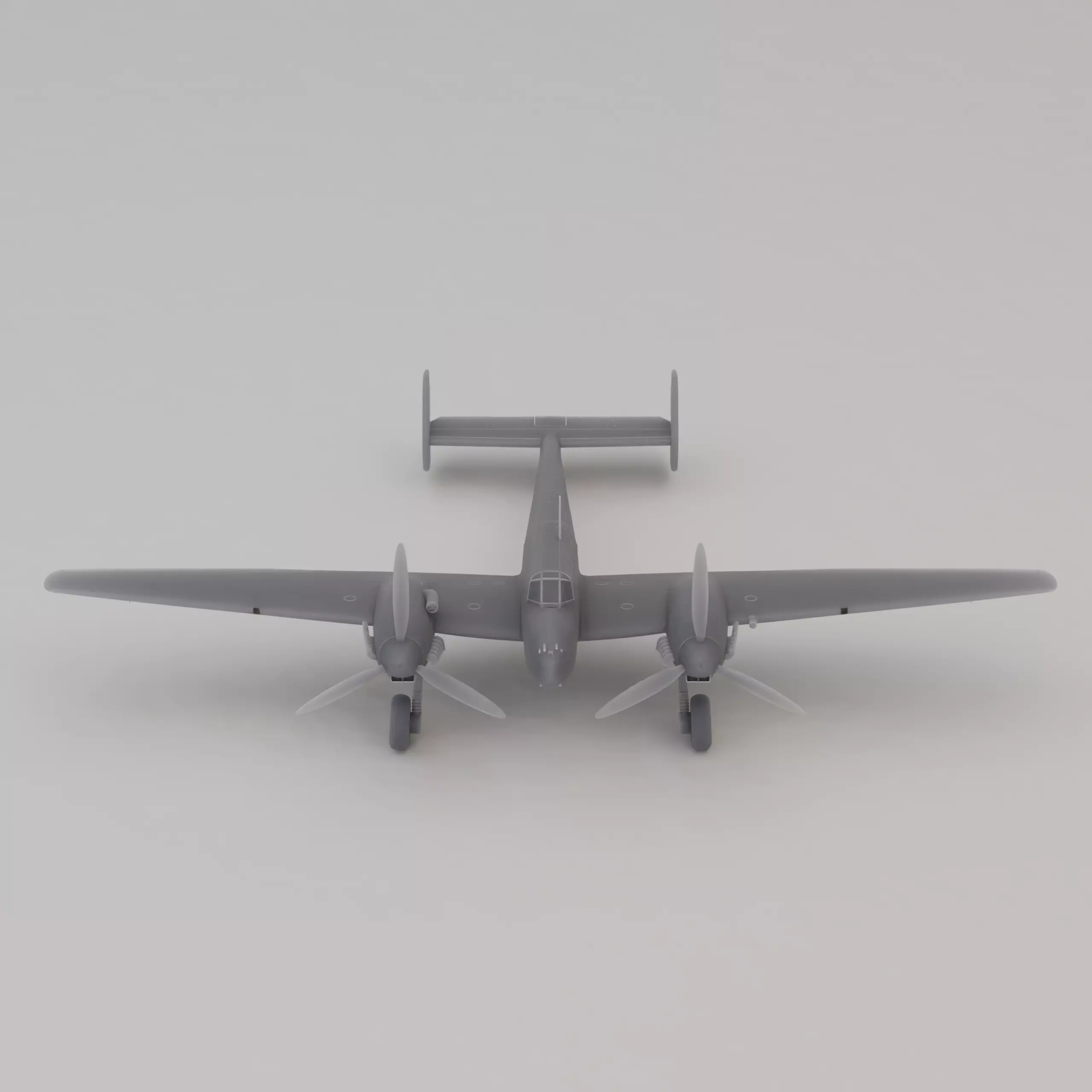 Messerschmitt Bf 110 Fighter-bomber Germany WWII 1936 3D print model_4