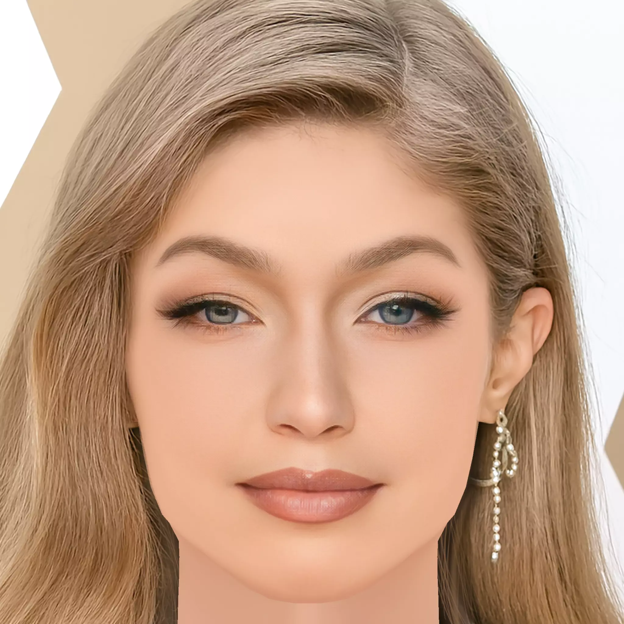 Gigi Hadid Head - No Hair - Low poly head for game Low-poly 3D model