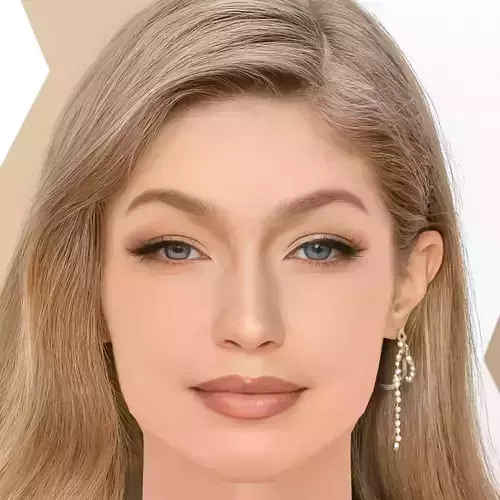 Gigi Hadid Head - No Hair - Low poly head for game