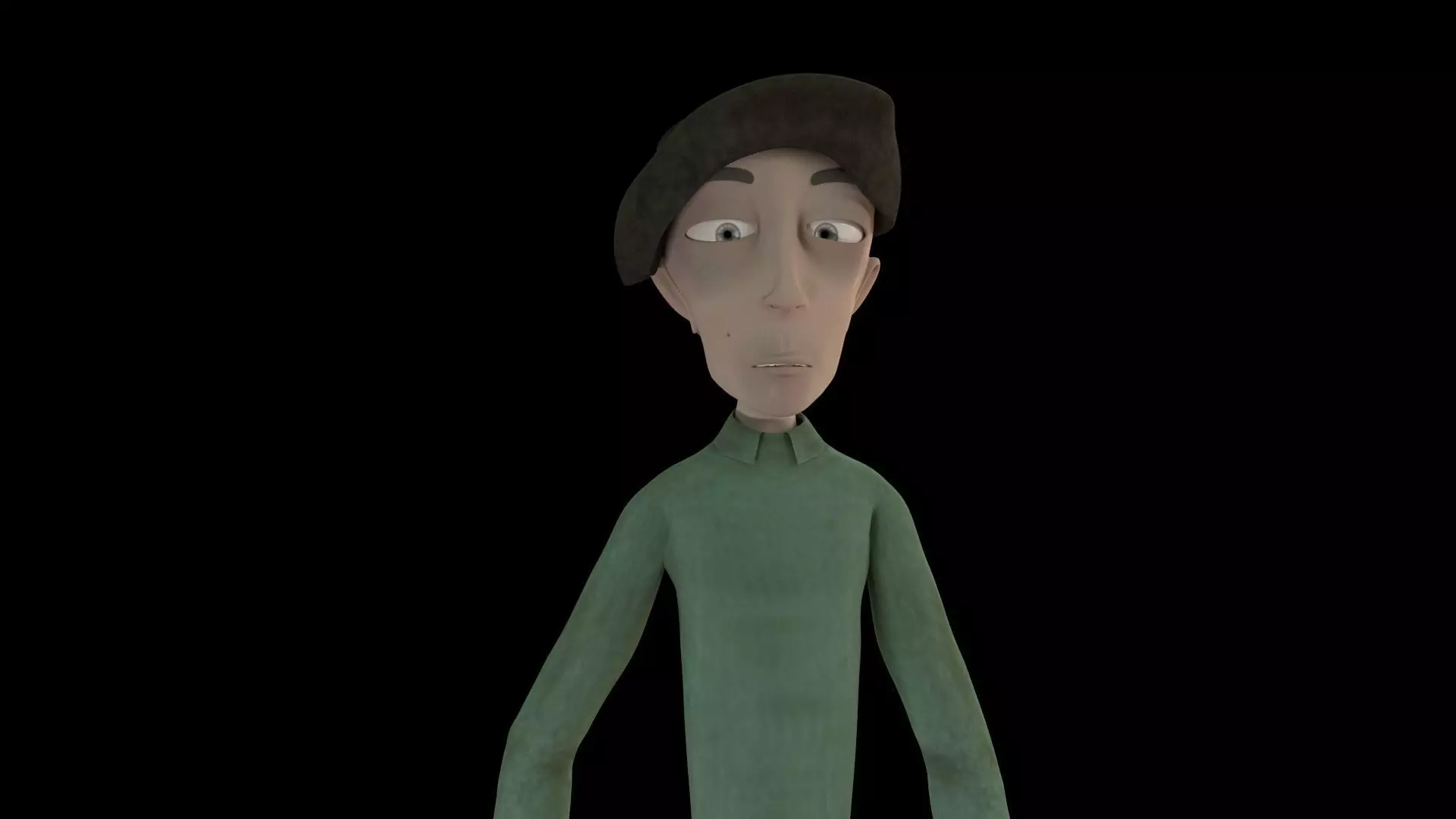 Fully Rigged Tall Cartoon Character  3D model_2