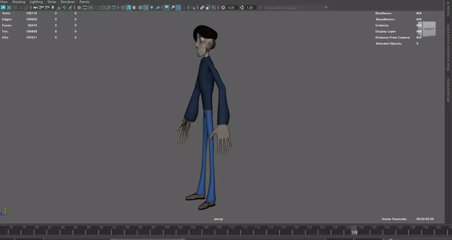 Fully Rigged Tall Cartoon Character  3D model_10