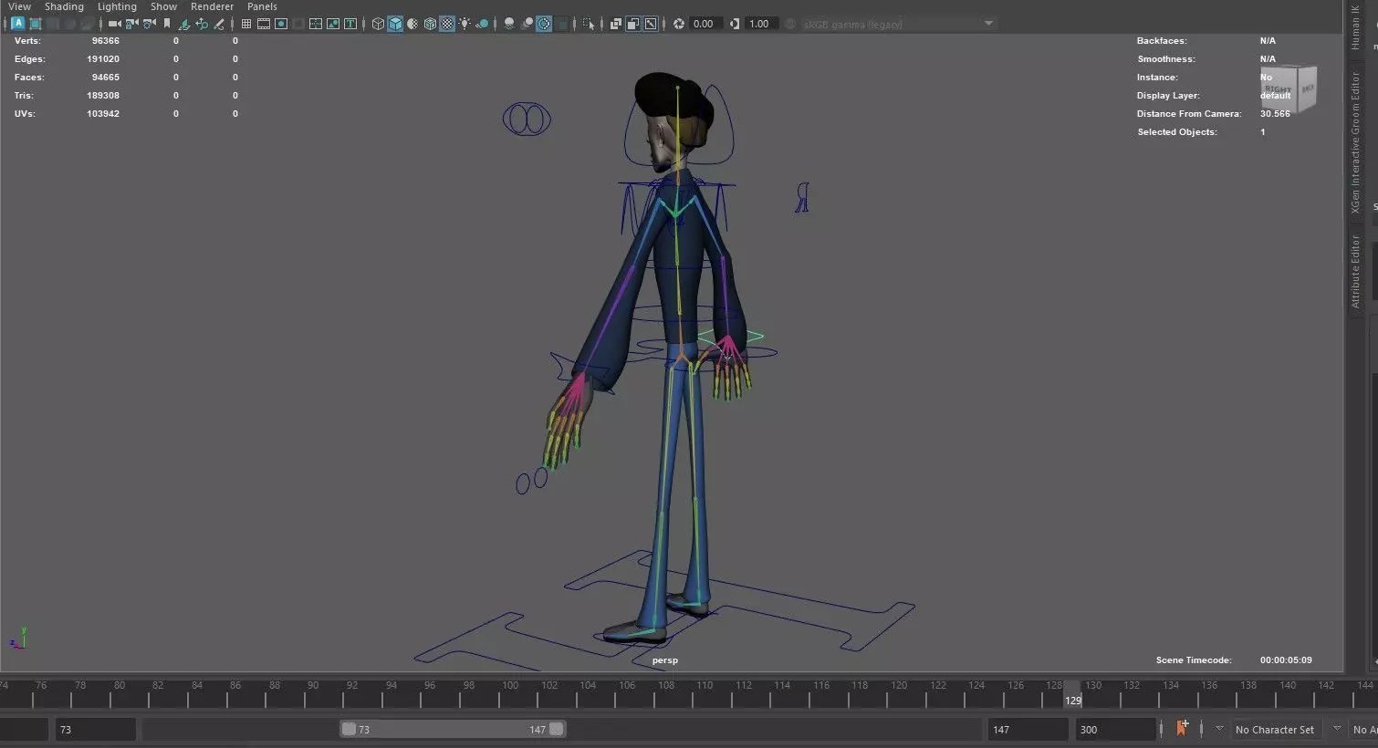 Fully Rigged Tall Cartoon Character  3D model_7