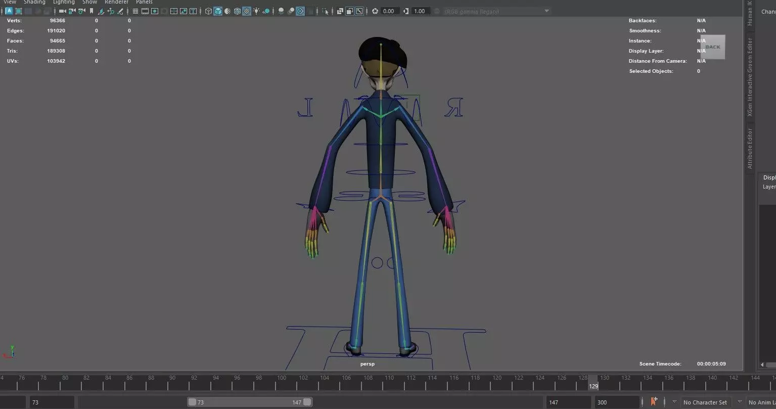 Fully Rigged Tall Cartoon Character  3D model_12