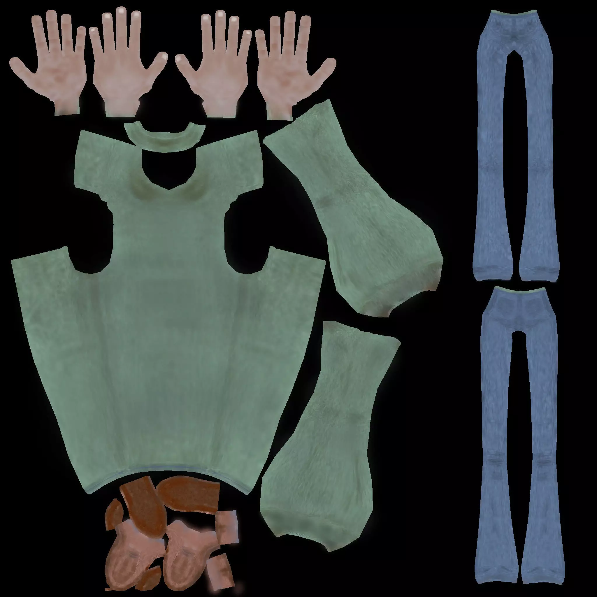 Fully Rigged Tall Cartoon Character  3D model_16