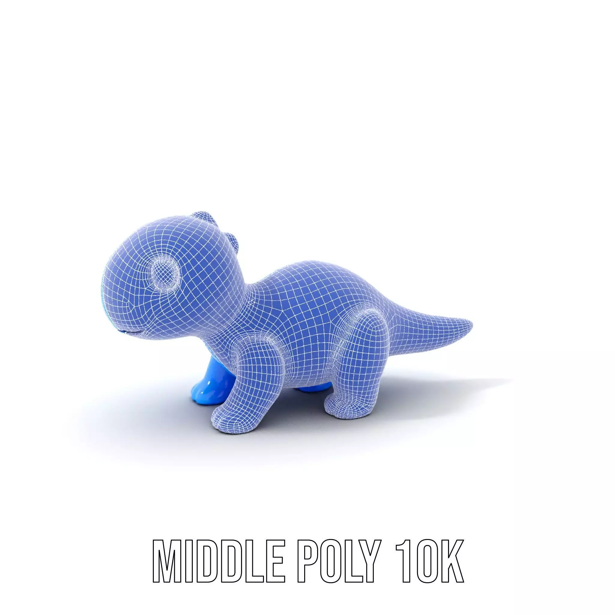 Charming Blue Dinosaur model pack Low-poly 3D model_10