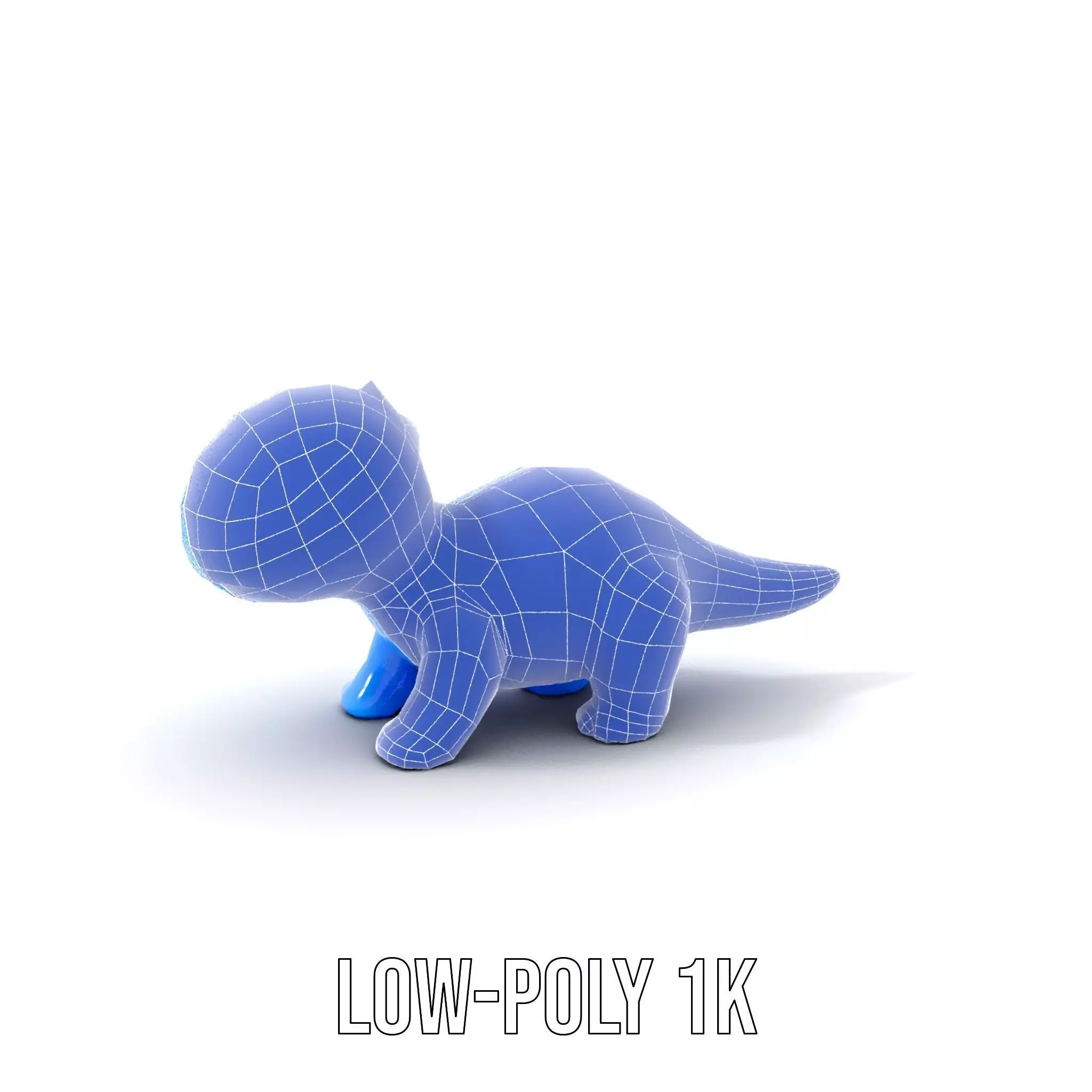Charming Blue Dinosaur model pack Low-poly 3D model_31