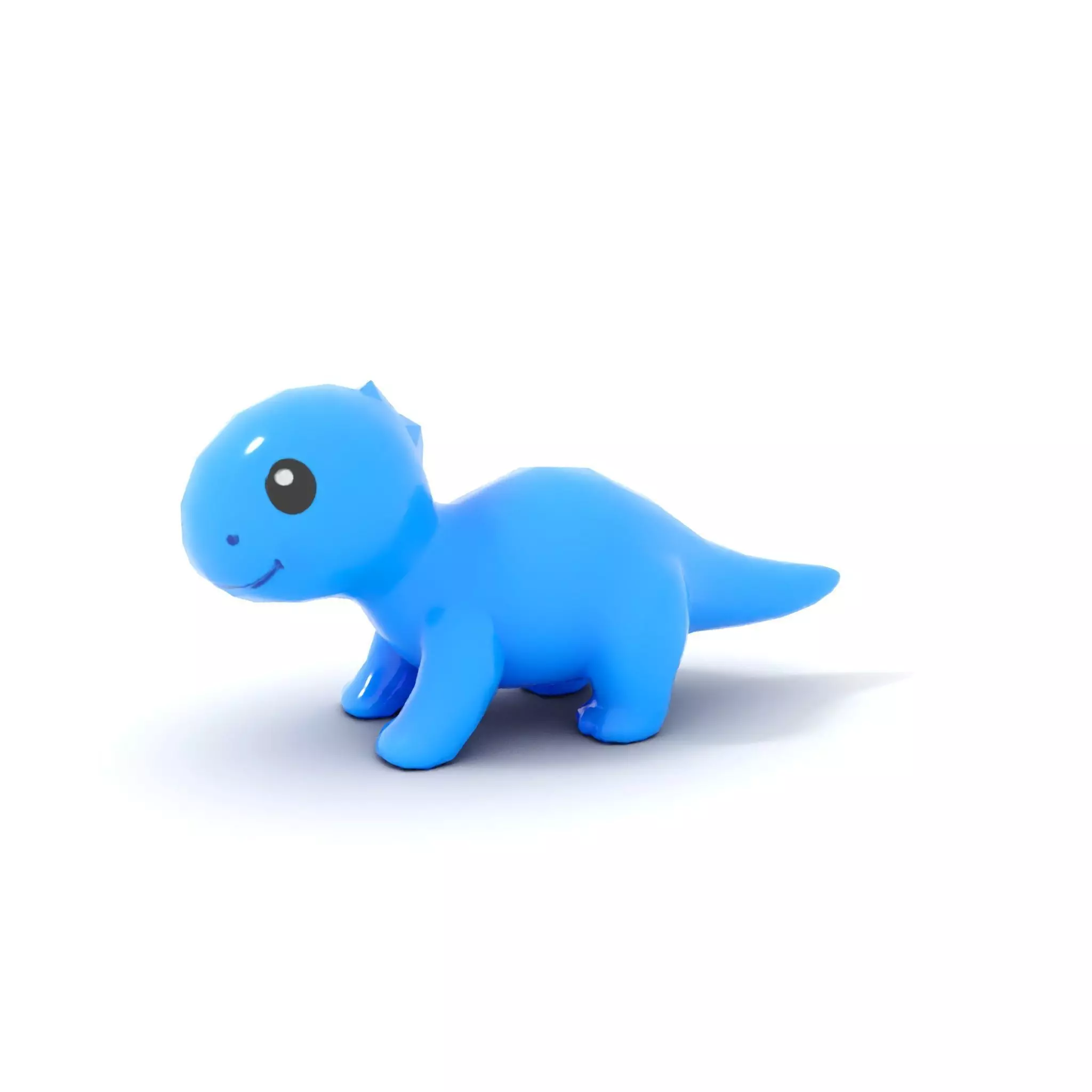 Charming Blue Dinosaur model pack Low-poly 3D model_28