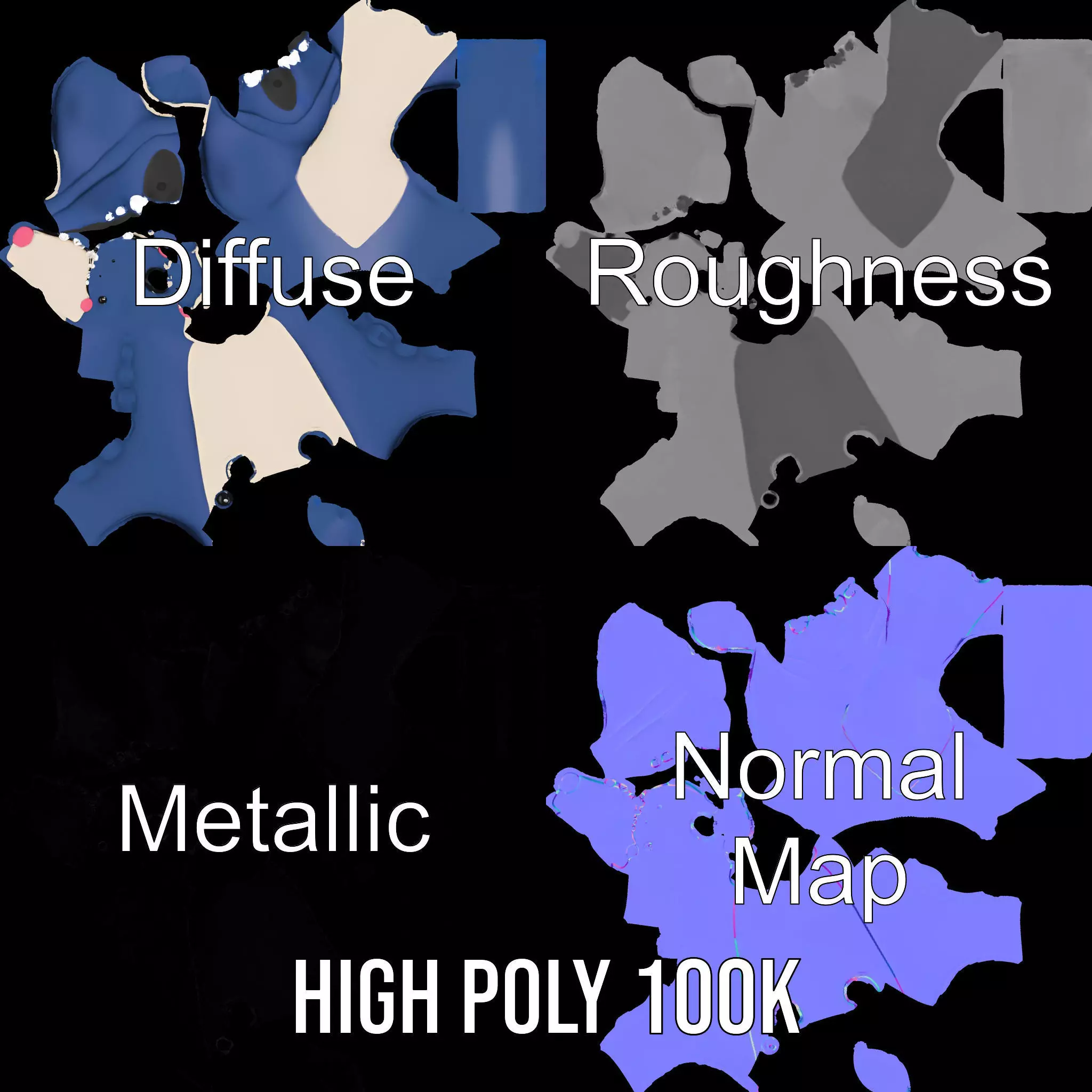 Playful Dinosaur Figurine model pack Low-poly 3D model_3