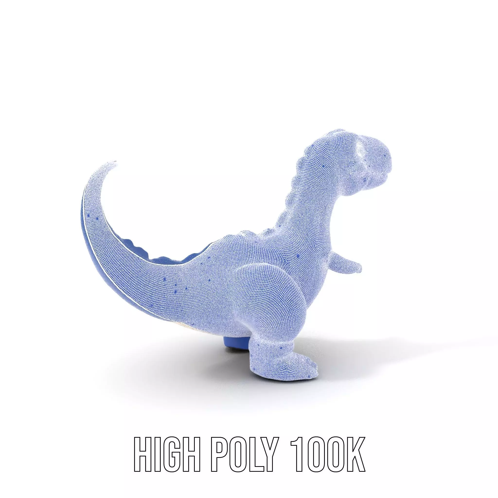Playful Dinosaur Figurine model pack Low-poly 3D model_4