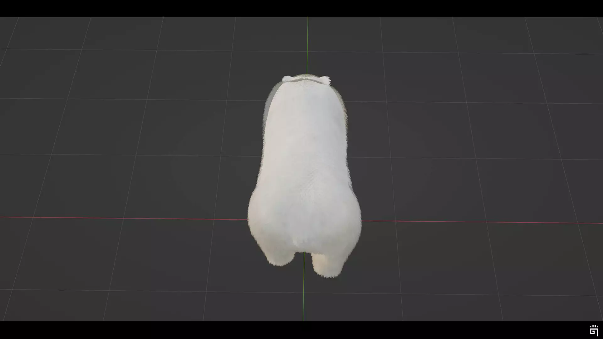 Polar Bear Low-poly 3D model_7